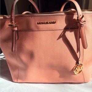 Michael Kors Peach Tote Bag